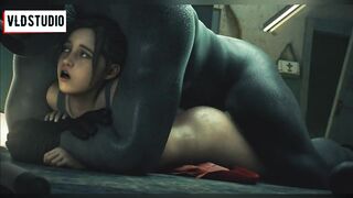 MONSTER COCK Mr.X Fucks Claire Redfield HARD Resident Evil Hentai 3D