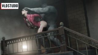 MONSTER COCK Mr.X Fucks Claire Redfield HARD Resident Evil Hentai 3D