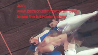 Doa lady cosplay having sex with a man in a japanese house hentai gameplay