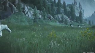Geralt and Yennefer Wolf Deer Sex Scene at Kaer Morhen Witcher 3
