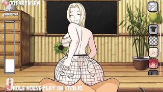 Tsunade Riding Reverse Cowgirl X Ray Creampie Fishnets Big Boobs - Hole House