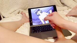 Watching Hentai With Creamy Ending ;)