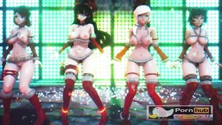 mmd r18 Ghost Dance AraAraTeam lewd babe ahegao Bikini Santa Outfit ntr 3d hentai