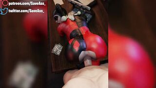 Harley Quinn Big Booty Doggystyle - Pov Doggystyle Creampie (3D HENTAI UNCENSORED) by SaveAss