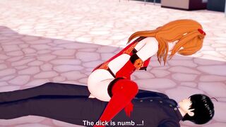 Asuka Cowgirl : Neon Genesis Evangelion Hentai Parody