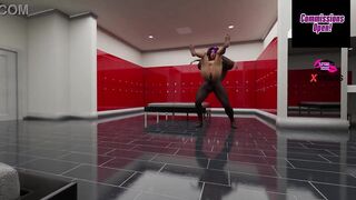 3D WWE Superstar Bobby Lashley fucks Asuka Backstage