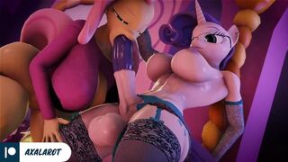 Rarity and Fluttershy Furry Hard Fuck with Huge Dick Until Cum