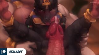 Anubis Furry Hard Fuck with Huge Dick Until Cum