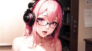 [4K] AI Hentai Arts #8 — Anime Girl, Pink Hair, In Glasses