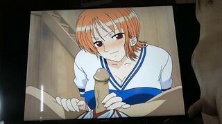 One Piece, Nami Blowjob And Massive Facial Cumshot Anime Hentai POV By Seeadraa Ep 375