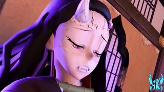 nezuko was almost caught trying anal toys