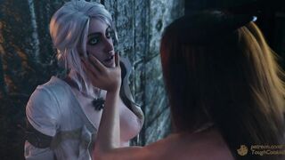 Futa succubus stretched out Ciri's tight little pussy (The Witcher)