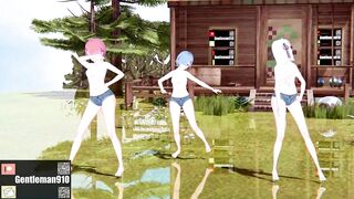 【KKS／MMD】"Masked bitcH" 拉姆 愛蜜莉雅 雷姆【Re:ゼロから始める異世界生活】