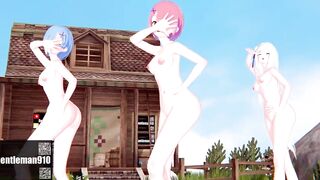 【KKS／MMD】"Masked bitcH" 拉姆 愛蜜莉雅 雷姆【Re:ゼロから始める異世界生活】