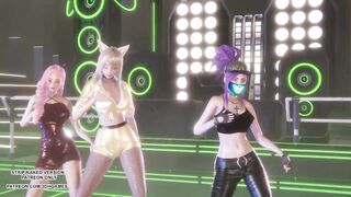 [MMD] T-ARA - Sugar Free Ahri Seraphine Akali Sexy Hot Kpop Dance League Of Legends 4K Uncensored