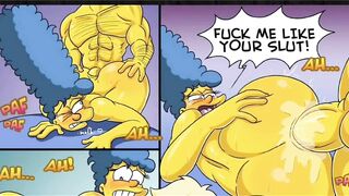 The Simpsons - Marge Erotic Fantasies - 2 Big Cocks In Both Holes DP Anal - Cheating Wife