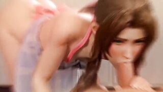 Aerith Hard Fuck with Huge Dick Until Creampie