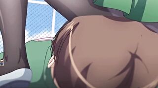 Lose virginity on roof of school sexy virgin girl big boobs and huge ass first time sex anime hentai