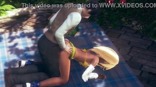 Rikku ff cosplay having sex with a man hentai gameplay video