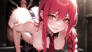 4K AI Hentai Arts #21 — Makima Obeys You, Power Chainsaw Man, Submission
