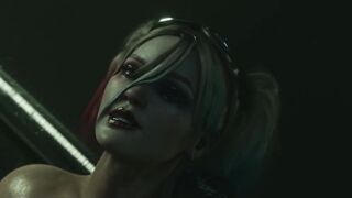 Harley Quinn - Doggy standing fuck pussy creampie 3d Hentai - By RashNemain