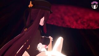 Genshin Impact - Hu Tao - Handjob + Blowjob (3D HENTAI)