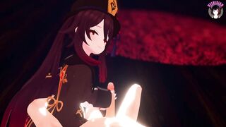Genshin Impact - Hu Tao - Handjob + Blowjob (3D HENTAI)