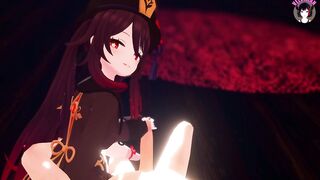 Genshin Impact - Hu Tao - Handjob + Blowjob (3D HENTAI)