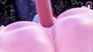 Deep Penetration With Huge Cock + Creampie & Squirt (3D HENTAI)