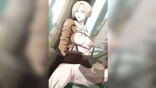 Annie Leonhart from AOT getting TRAPPED