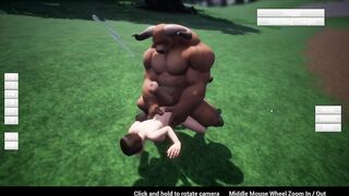 Feign - The girl saddled the big dick of the minotaur furry