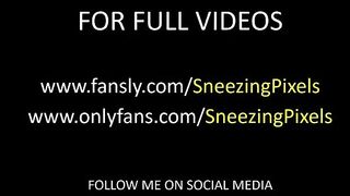 Sneezing Pixels Taking a massive dildo deep in her pussy! Fansly Exlusive Teaser