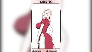 Sakura clásica y en lencería - Naruto