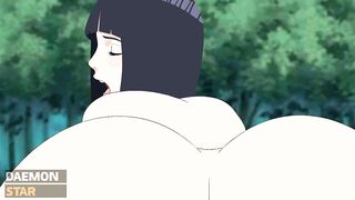 Hinata and Hanabi get fucked in the forest
