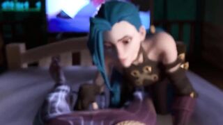 League of Legends - Night Time TV with Jinx (Clothed Version) (Animation with Sound)