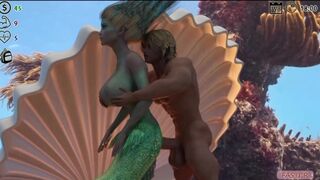 Fucking the mermaid deep in her cunt