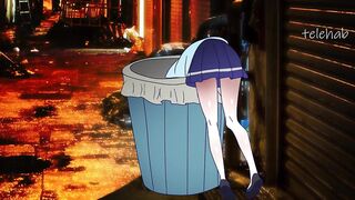 The girl got stuck in the trash ! Hentai Genshin Impact ! 2d cartoon