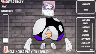 Jinx Teen Titans Big Ass In Glory Hole And Riding Cowgirl POV - Hole House