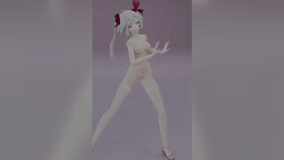 Hatsune Miku Dancing Renai Circulation MMD 3D - White Hair Color Edit Smixix