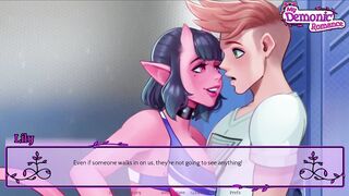 Succubus gangbangs everyone in this porn game - My Demonic Romance