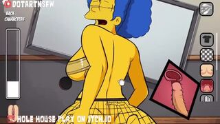 Marge Simpson Big Ass Gets Creampied Reverse Cowgirl In Fishnets - Hole House