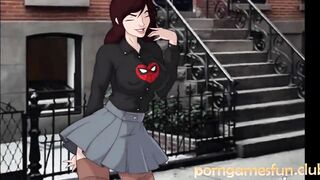The amazing SpiderMan fuck guen hardcore rough sex in new york 18+ cartoon anime hentai game