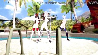 Genshin Impact: 【MMD Dance】Con Calma (Noelle, Amber, Eula).