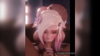 Bi kittyyevil ( blowjob and licking of glans extremely exciting girl swallows milk)