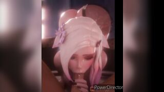 Bi kittyyevil ( blowjob and licking of glans extremely exciting girl swallows milk)