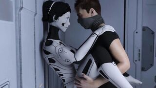 Cyborg sexy se fait pénétré pour la première fois par un humain. (Projekt Passion)