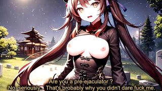 [Hentai JOI Teaser] Hu Tao proves you're a premature ejaculator [2 Endings, Succubus]