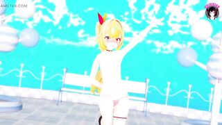 Cute Teen Dancing With Vibrator + Gradual undressing (3D HENTAI)