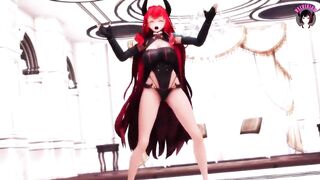 Smooth Demon Girl Sexy Dancing + Gradual undressing (3D HENTAI)