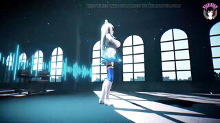 Cute Teen Showing Her Panties While Dancing (3D HENTAI)
